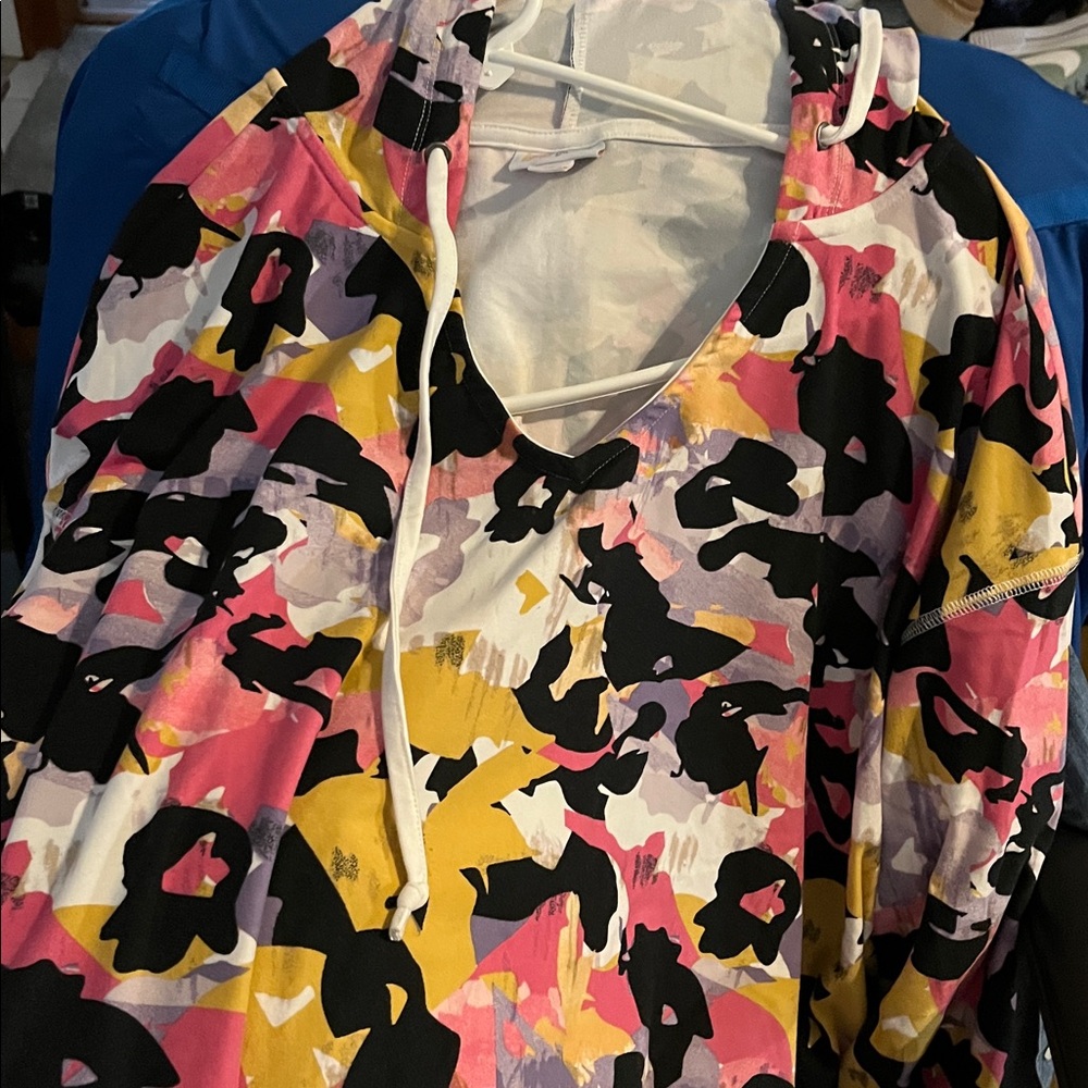 LuLaRoe Colorful Floral Hoodie